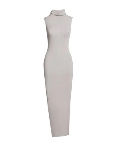 Rick Owens Woman Maxi Dress Light Grey Size M Virgin Wool In Gray