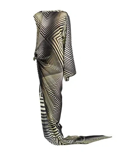 Rick Owens Woman Maxi Dress Light Yellow Size 6 Cupro In Black