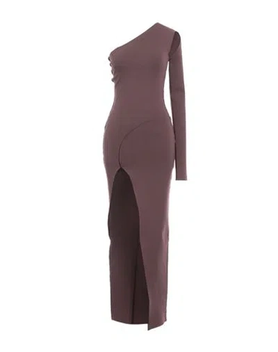 Rick Owens Woman Maxi Dress Mauve Size M Viscose, Polyester, Polyamide, Elastane In Purple