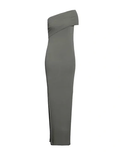 Rick Owens Woman Maxi Dress Military Green Size Xxl Virgin Wool In Brown