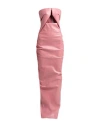 Rick Owens Woman Maxi Dress Pink Size 4 Cotton, Elastomultiester, Rubber In Pink