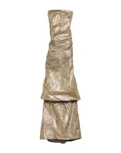 Rick Owens Woman Maxi Dress Platinum Size 4 Cotton, Polyester, Elastane In Gray