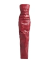 Rick Owens Woman Maxi Dress Red Size 2 Cotton, Elastomultiester, Rubber