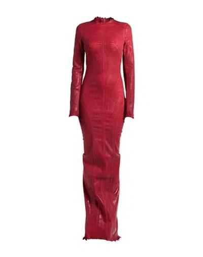 Rick Owens Woman Maxi Dress Red Size 6 Cotton, Polyester, Elastane