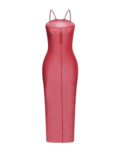 Rick Owens Woman Maxi Dress Red Size 6 Viscose, Silk In Red