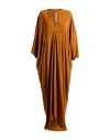 Rick Owens Woman Maxi Dress Rust Size 10 Acetate, Silk In Red