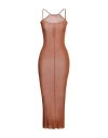 Rick Owens Woman Maxi Dress Rust Size 4 Viscose, Silk In Brown