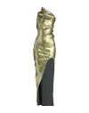 Rick Owens Woman Maxi Dress Sage Green Size 2 Cotton, Elastomultiester, Rubber