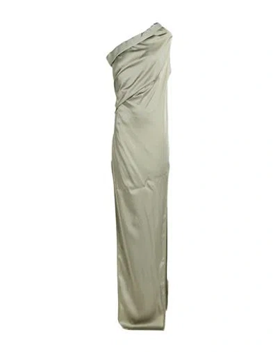 Rick Owens Woman Maxi Dress Sage Green Size 6 Acetate, Viscose