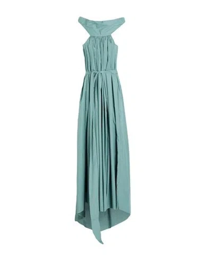 Rick Owens Woman Maxi Dress Sage Green Size 6 Cotton In Multi