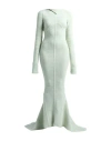 Rick Owens Woman Maxi Dress Sage Green Size S Alpaca Wool, Polyamide, Wool, Elastane