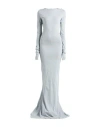 Rick Owens Woman Maxi Dress Sky Blue Size 6 Cotton, Cashmere In Blue