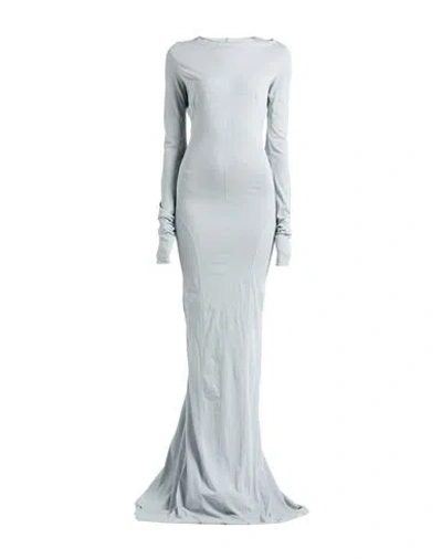 Rick Owens Woman Maxi Dress Sky Blue Size 6 Cotton, Cashmere