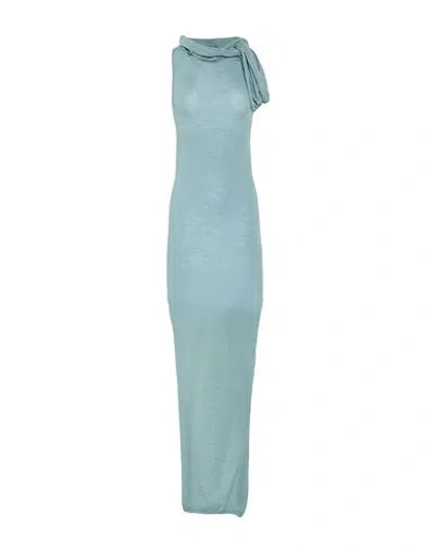 Rick Owens Woman Maxi Dress Slate Blue Size S Virgin Wool
