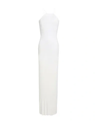 Rick Owens Woman Maxi Dress White Size 6 Viscose, Silk