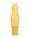 Rick Owens Woman Maxi Dress Yellow Size 4 Viscose, Silk
