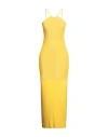 Rick Owens Woman Maxi Dress Yellow Size 6 Viscose, Silk