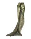 Rick Owens Woman Maxi Skirt Lime Green Size 6 Silk, Polyester