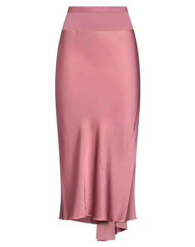 Rick Owens Woman Maxi Skirt Antique Rose Size 2 Acetate, Viscose In Pink