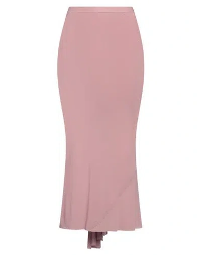 Rick Owens Woman Maxi Skirt Antique Rose Size 6 Cupro, Elastane