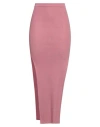 Rick Owens Woman Maxi Skirt Antique Rose Size S Virgin Wool, Polyamide, Elastane In Pink