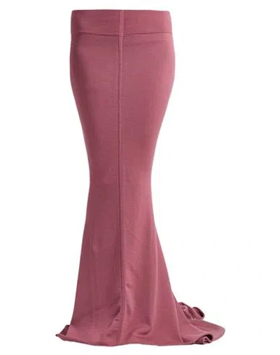 Rick Owens Woman Maxi Skirt Antique Rose Size S Virgin Wool, Polyamide, Elastane In Pink