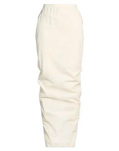 Rick Owens Woman Maxi Skirt Beige Size 4 Cotton In White