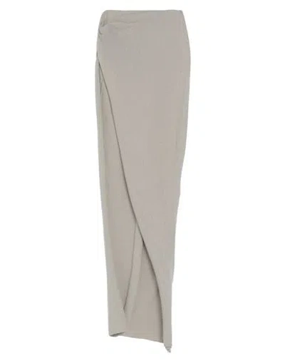 Rick Owens Woman Maxi Skirt Beige Size S Cotton In Gray