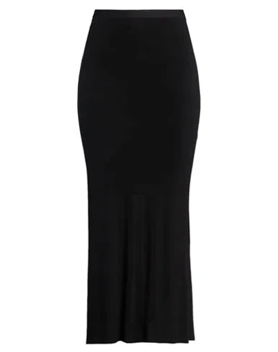 Rick Owens Woman Maxi Skirt Black Size 10 Cupro, Elastane