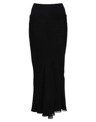 Rick Owens Fitted Midi Skirt In Black Acetate
