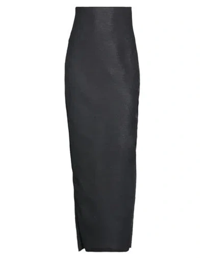 Rick Owens Woman Maxi Skirt Black Size 4 Cotton, Polyester, Rubber