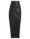 Rick Owens Woman Maxi Skirt Black Size 6 Calfskin In Black