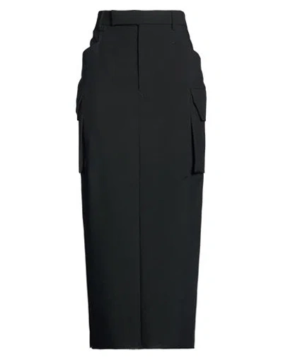 Rick Owens Woman Maxi Skirt Black Size 6 Virgin Wool