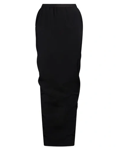 Rick Owens Woman Maxi Skirt Black Size 6 Virgin Wool, Polyamide, Elastane