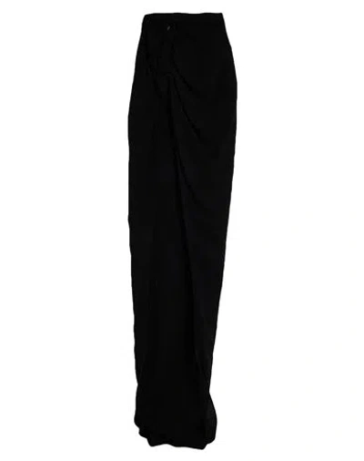 Rick Owens Woman Maxi Skirt Black Size 6 Wool In Black