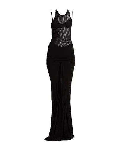 Rick Owens Woman Maxi Skirt Black Size 8 Cupro, Elastane