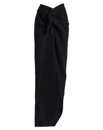Rick Owens Woman Maxi Skirt Black Size 8 Virgin Wool