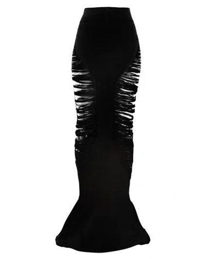 Rick Owens Woman Maxi Skirt Black Size L Virgin Wool