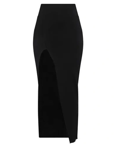Rick Owens Woman Maxi Skirt Black Size L Viscose, Polyester, Polyamide, Elastane