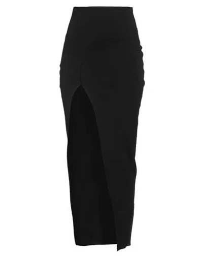 Rick Owens Woman Maxi Skirt Black Size L Viscose, Polyester, Polyamide, Elastane