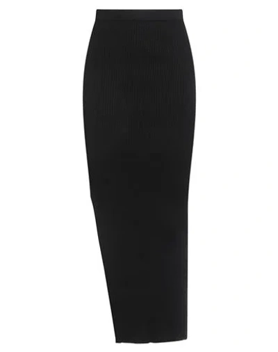 Rick Owens Woman Maxi Skirt Black Size L Viscose, Polyester, Polyamide, Elastane