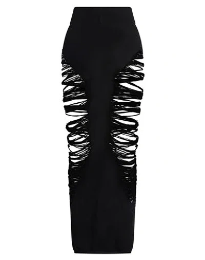 Rick Owens Woman Maxi Skirt Black Size M Virgin Wool