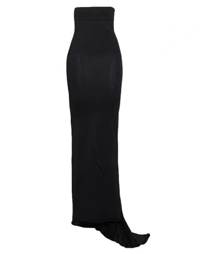 Rick Owens Woman Maxi Skirt Black Size M Virgin Wool
