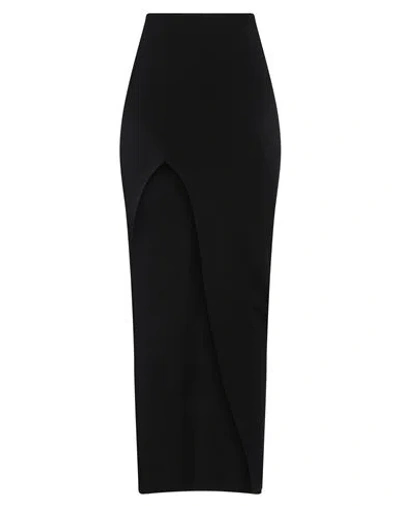 Rick Owens Woman Maxi Skirt Black Size L Viscose, Polyester, Polyamide, Elastane