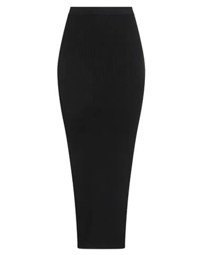 Rick Owens Woman Maxi Skirt Black Size S Viscose, Polyester, Polyamide, Elastane