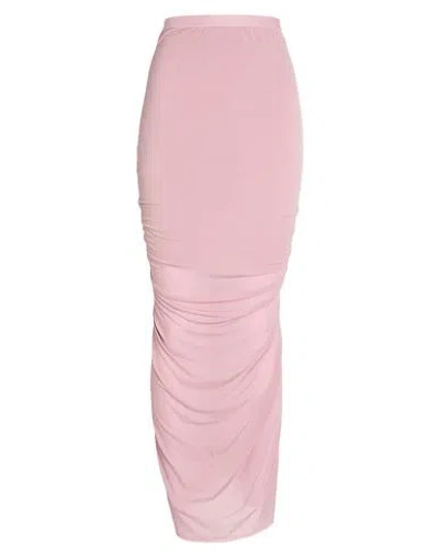 Rick Owens Woman Maxi Skirt Blush Size 8 Cupro, Elastane