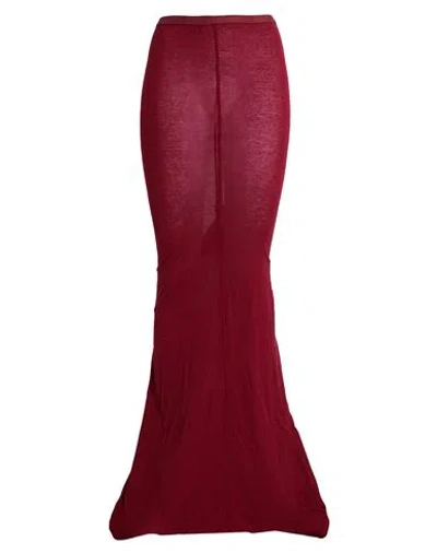 Rick Owens Woman Maxi Skirt Brick Size 2 Cupro, Elastane In Red