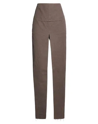 Rick Owens Woman Maxi Skirt Brown Size 2 Cotton, Polyurethane