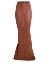 Rick Owens Woman Maxi Skirt Brown Size 2 Cupro, Elastane