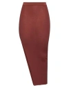Rick Owens Woman Maxi Skirt Red Size Xs Virgin Wool, Polyamide, Elastane In Brown